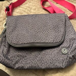 lululemon athletica Gray and Pink Crossbody Bag